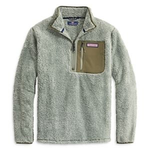 VINEYARD VINES MEN'S Stillwater High-Pile Sherpa 1/4-Zip Cozy Winter